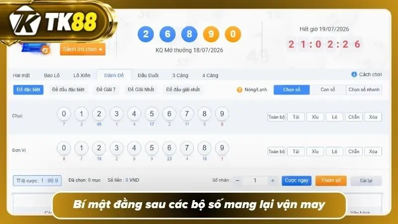 Quan sát thống kê bộ số trước khi tham gia dự thưởng